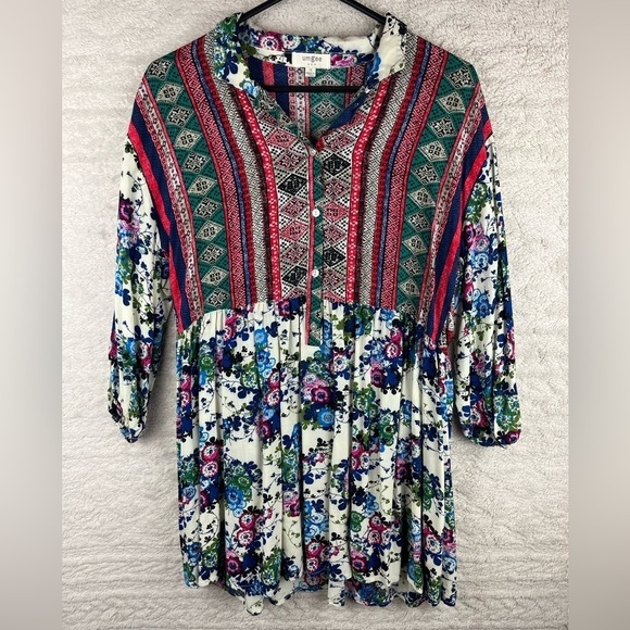 UMGEE Boho Mini Tunic Dress Size Small - Picture 1 of 15